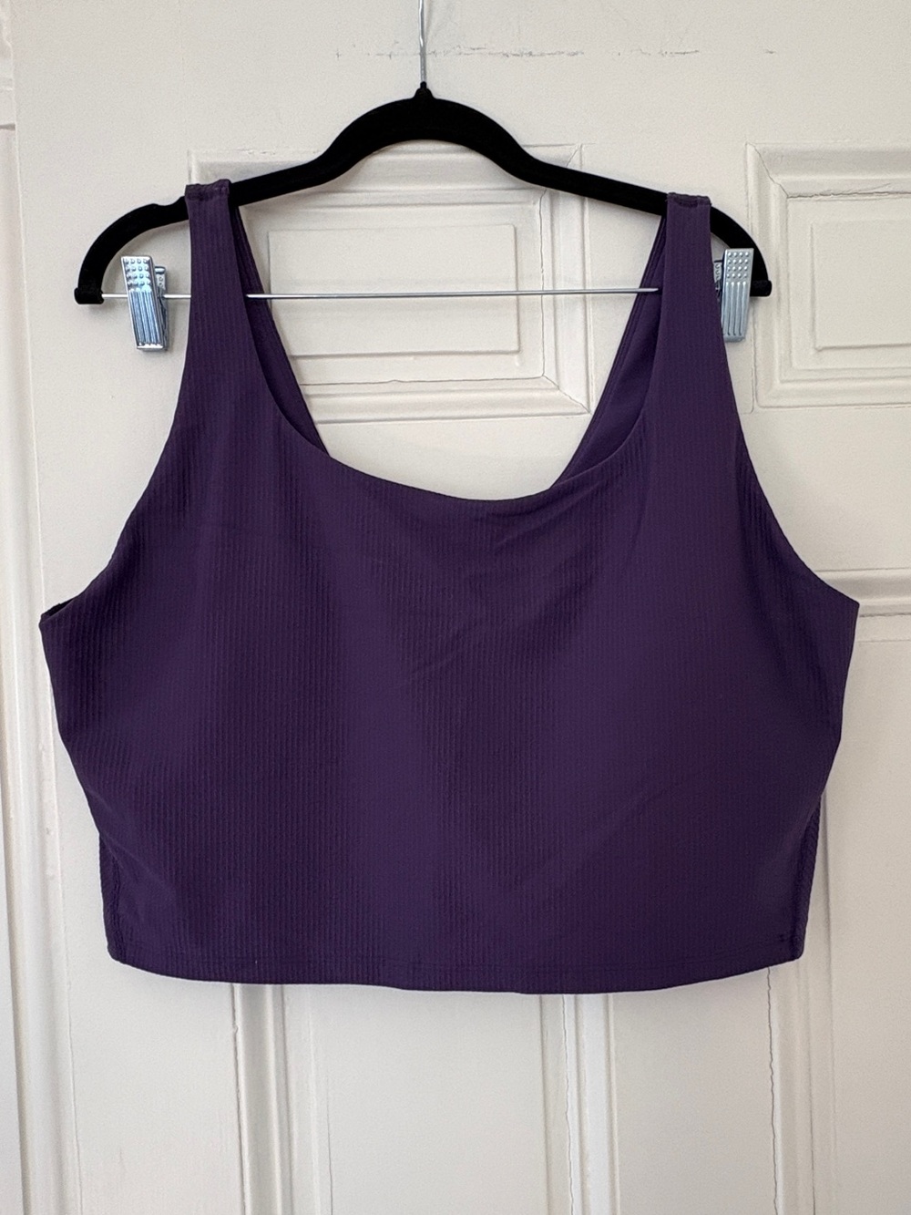 Old Navy Light Support PowerSoft Rib Longline Sports Bra in Purple/ size XXL - Picture 3 of 5